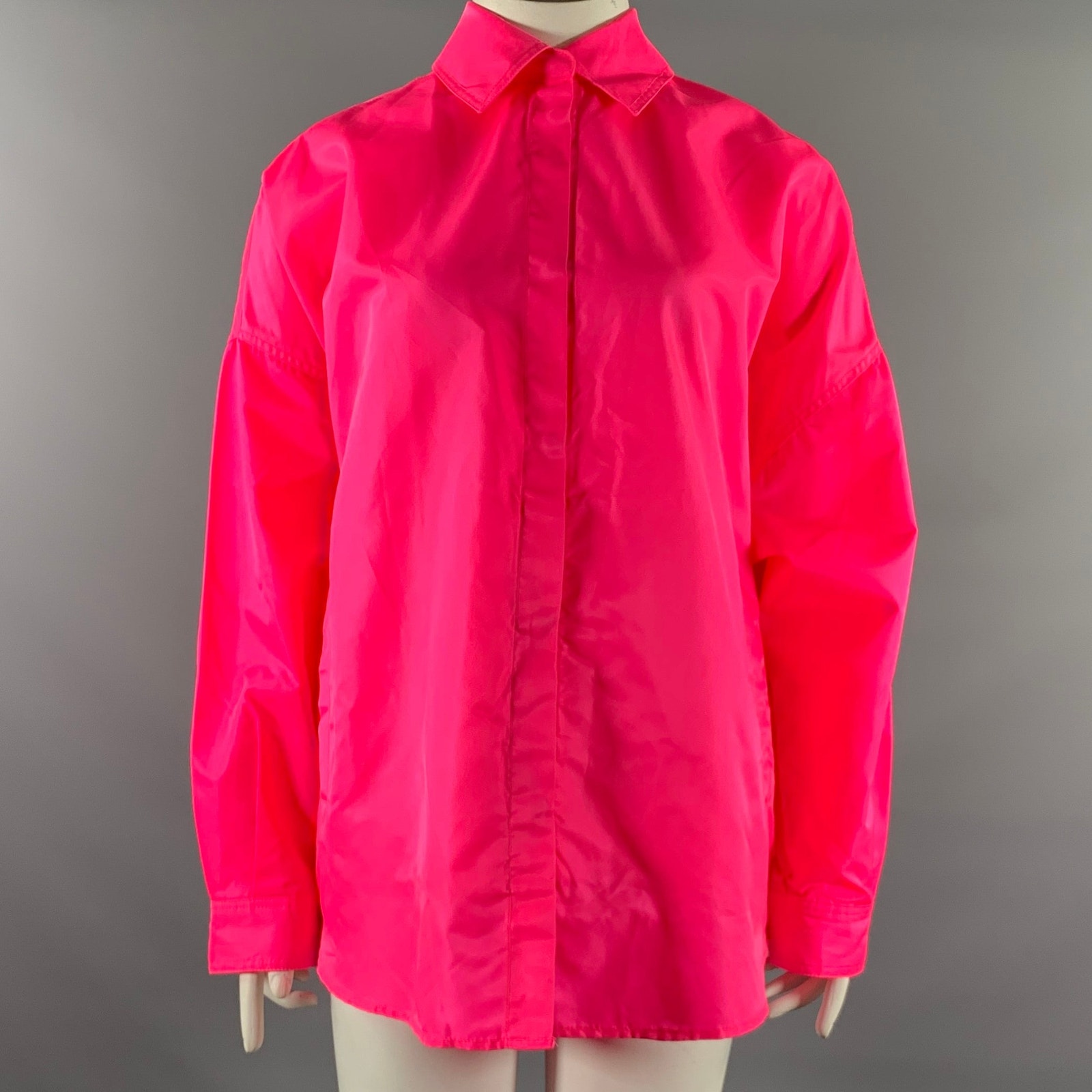 The Frankie Shop Size M/L Pink Polyester Shirt Jacket Shirt